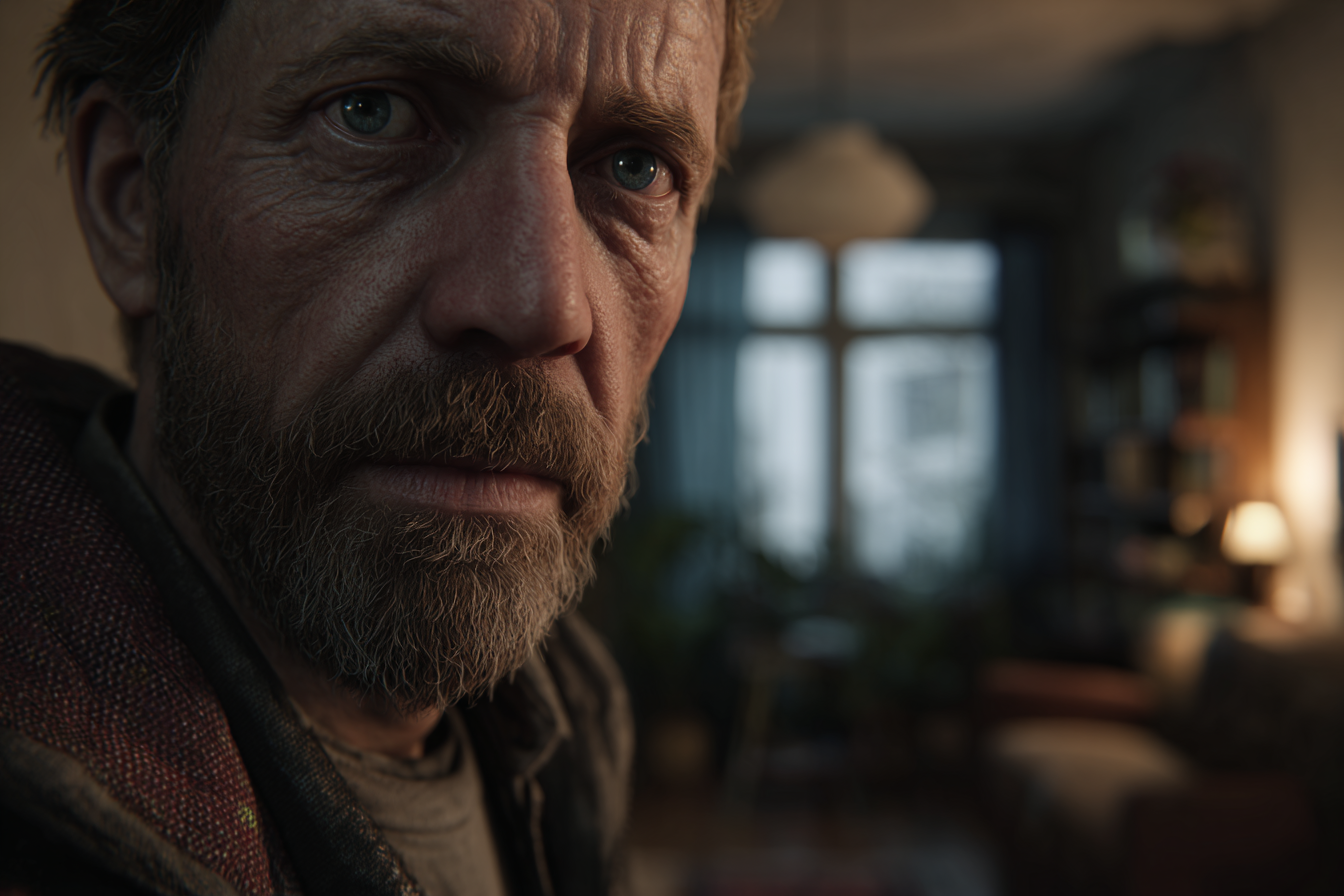 A close-up shot of a man's face | Source: Midjourney