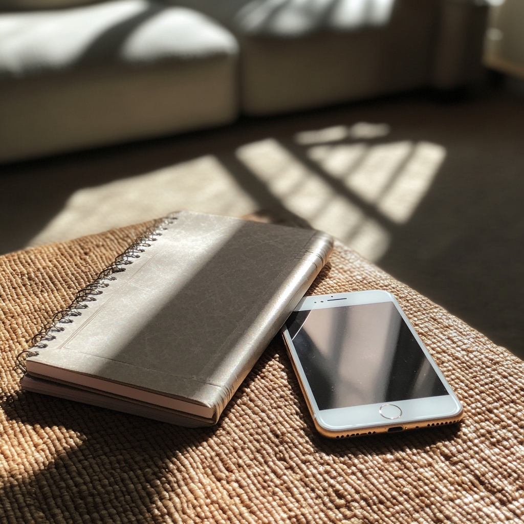 A cellphone on a table | Source: Midjourney